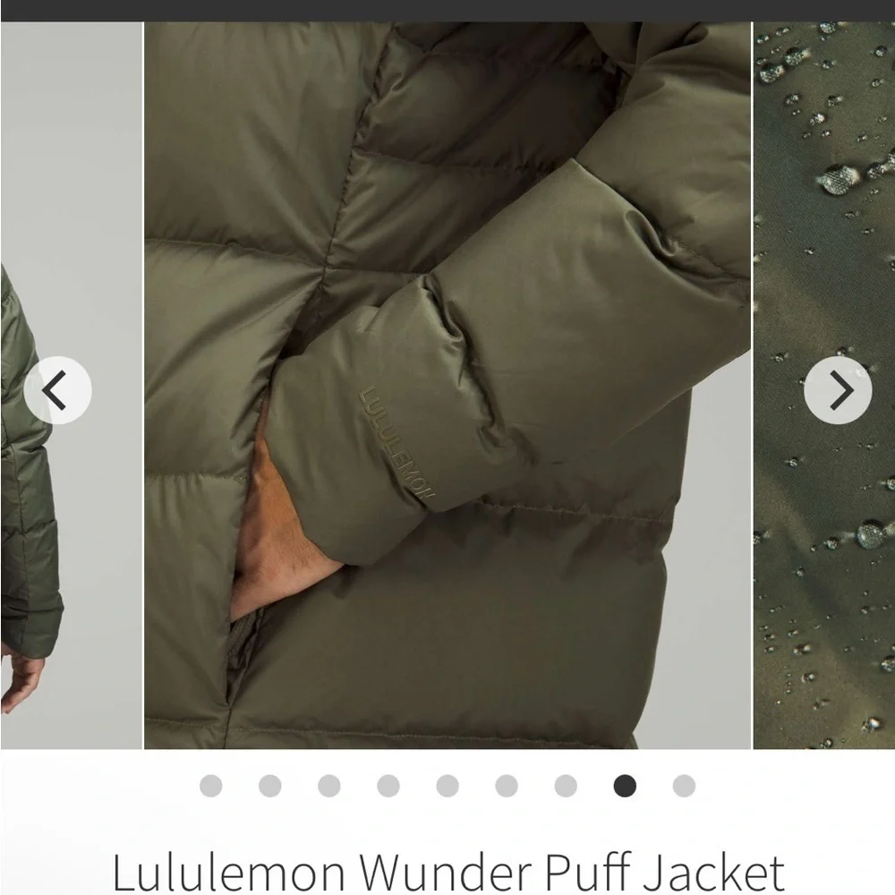 MENS M LULULEMON OLIVE GREEN JACKET